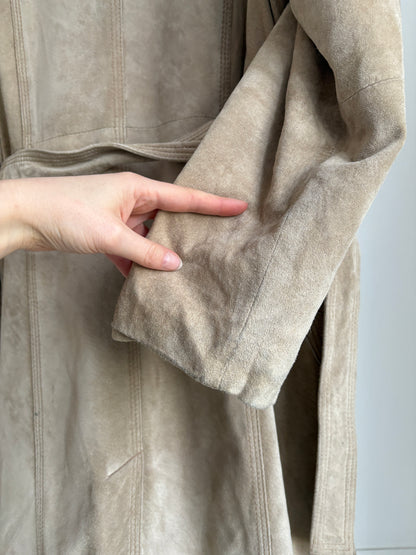 1990s Suede Trench Coat