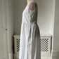 1980s White Cotton Summer Dress
