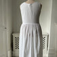 1980s White Cotton Summer Dress