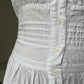 2000s White Cotton Embroidered Summer Dress