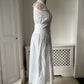 2000s White Cotton Embroidered Summer Dress
