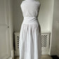 2000s White Cotton Embroidered Summer Dress