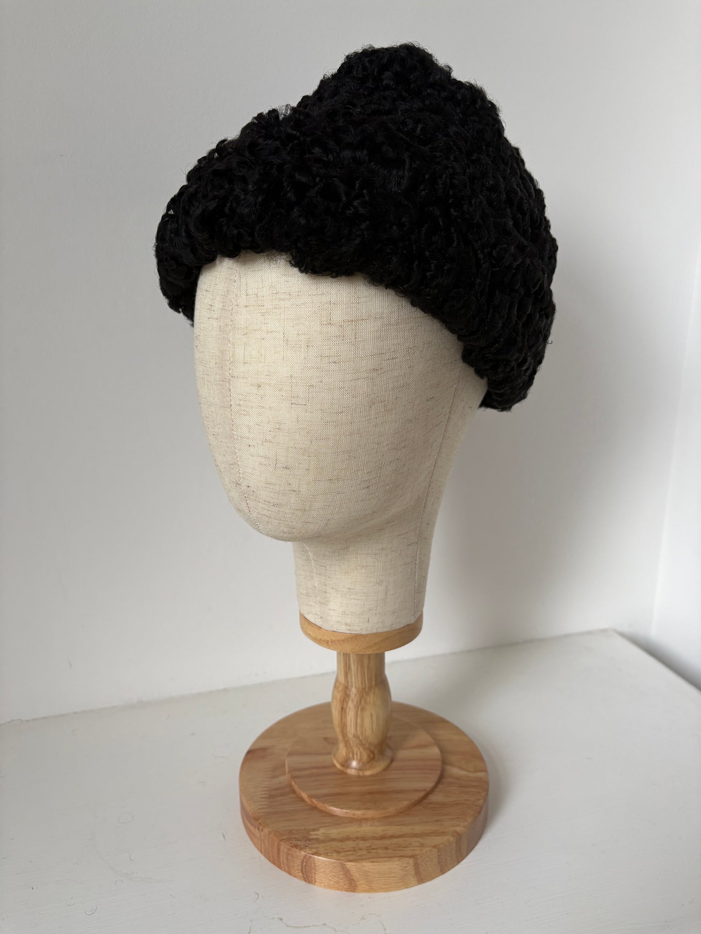 1960s Black Persian Lamb Hat