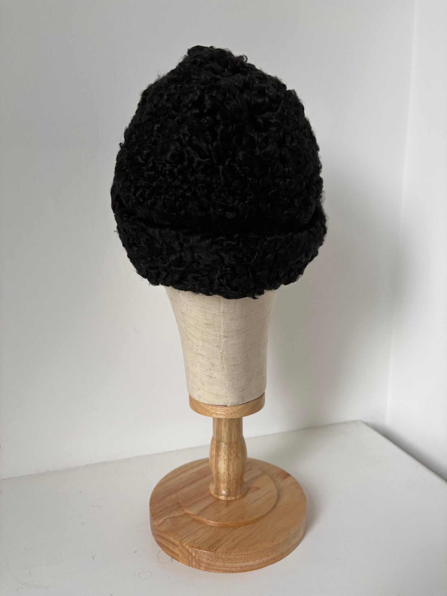 1960s Black Persian Lamb Hat