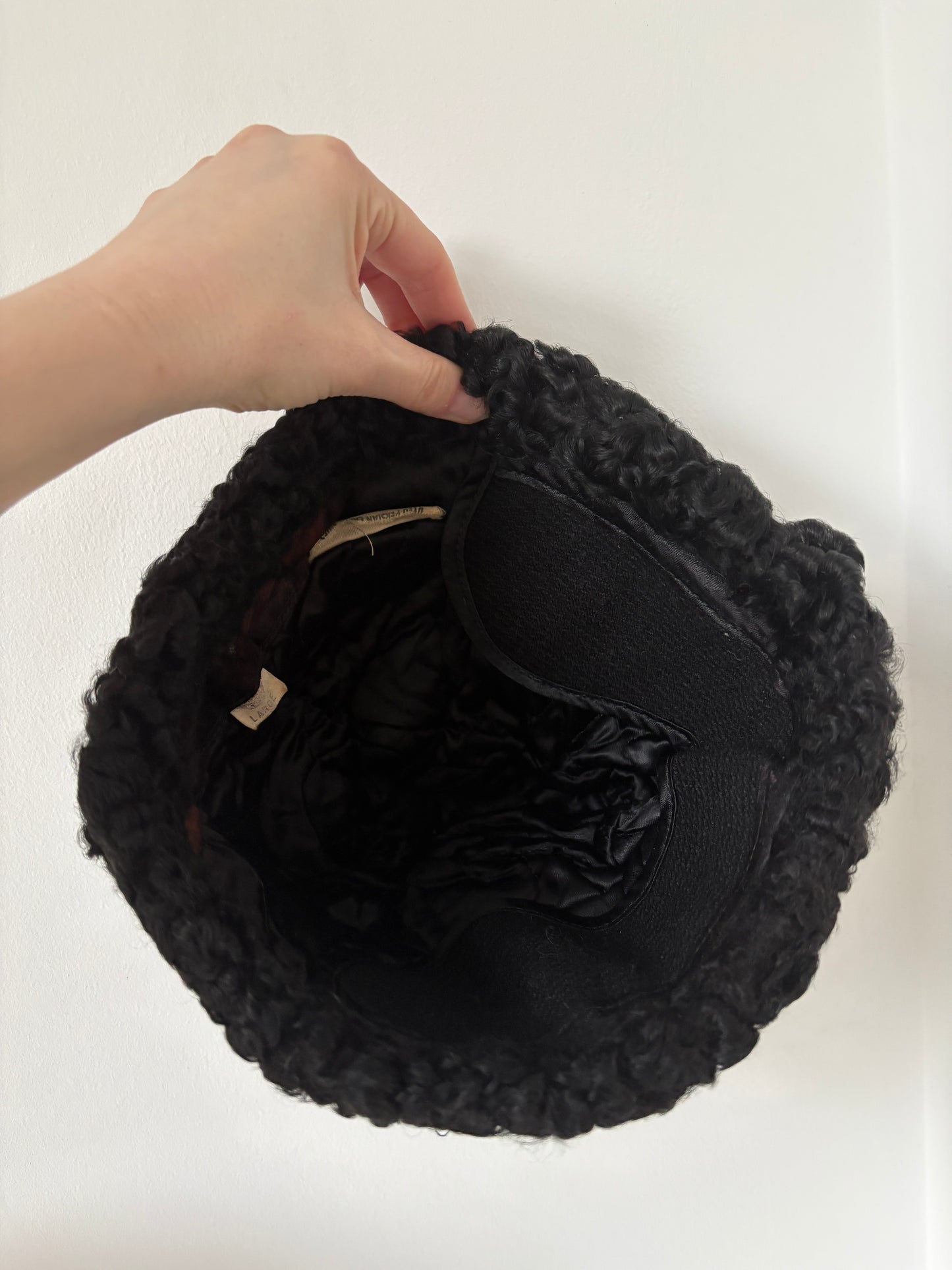 1960s Black Persian Lamb Hat