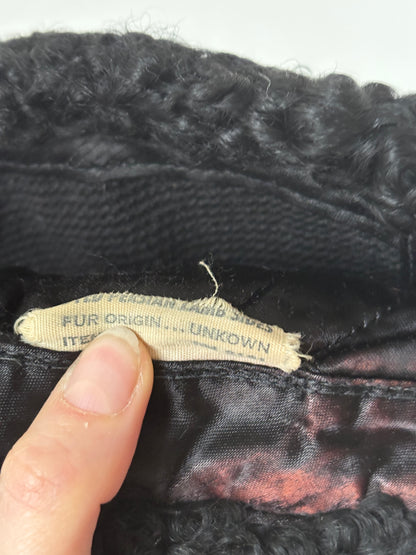 1960s Black Persian Lamb Hat