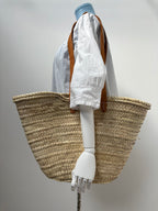 2000s French Market Basket Bag