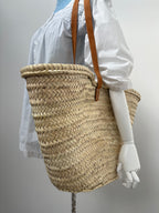 2000s French Market Basket Bag