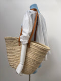 2000s French Market Basket Bag