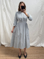 1940s Striped Pure Cotton Nurse's Dress