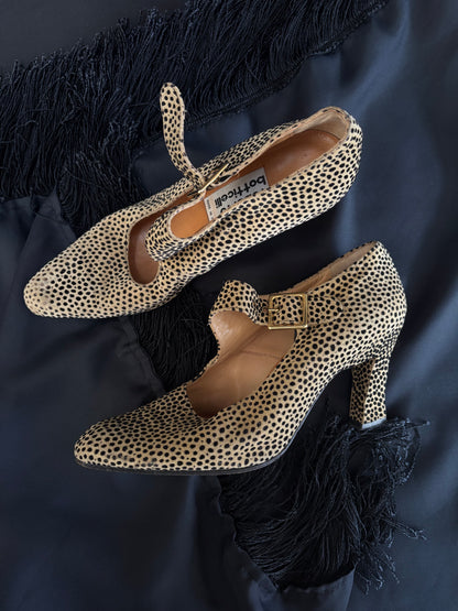 1990s Cheetah Calf Hair Heels