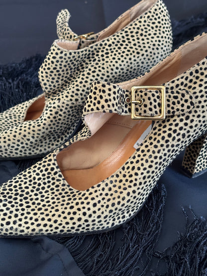 1990s Cheetah Calf Hair Heels