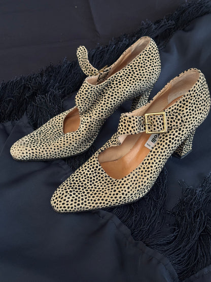 1990s Cheetah Calf Hair Heels