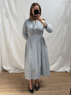 1940s Striped Pure Cotton Nurse's Dress