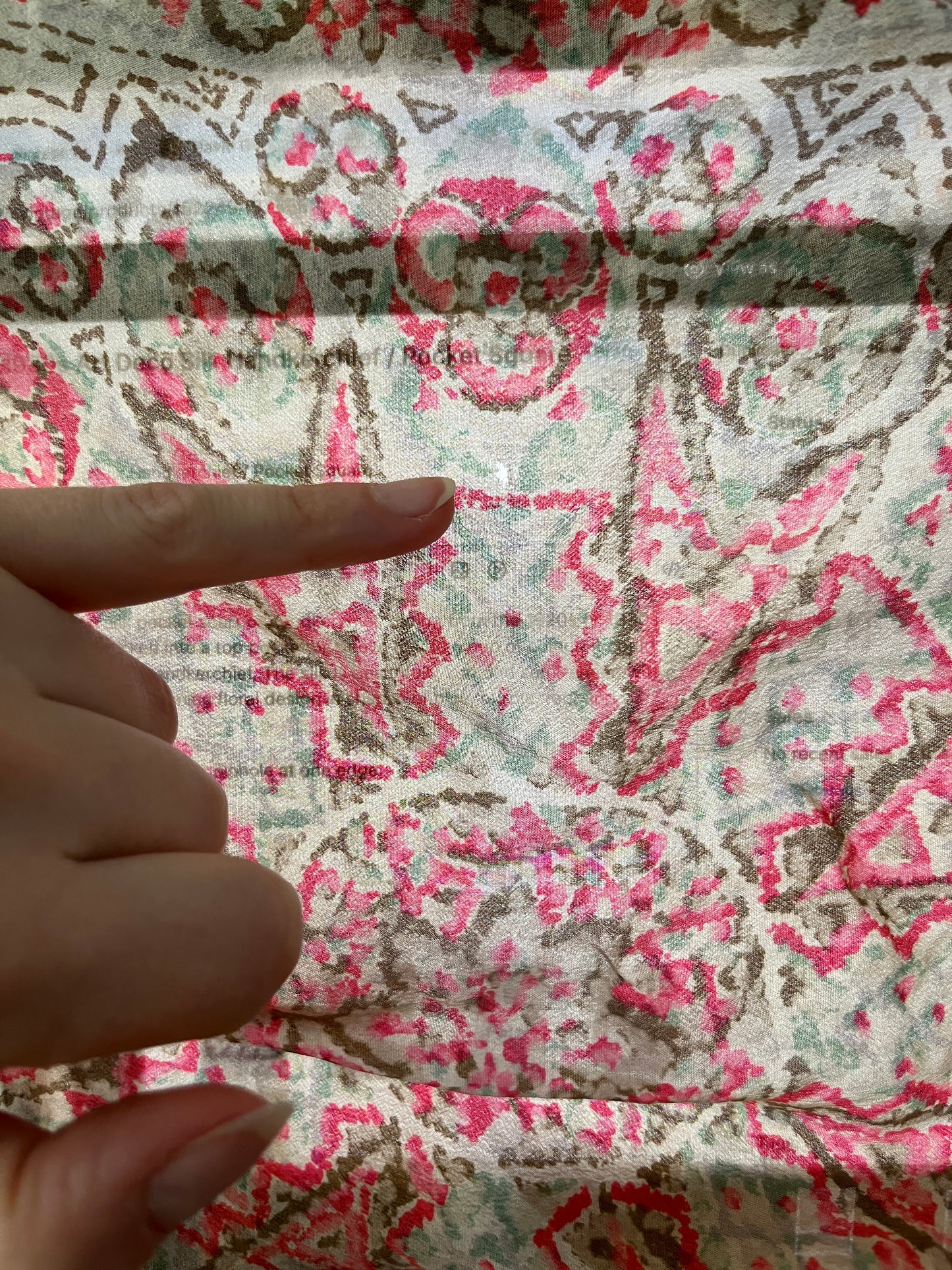 1920s 1930s Art Deco Silk Handkerchief / Pocket Square
