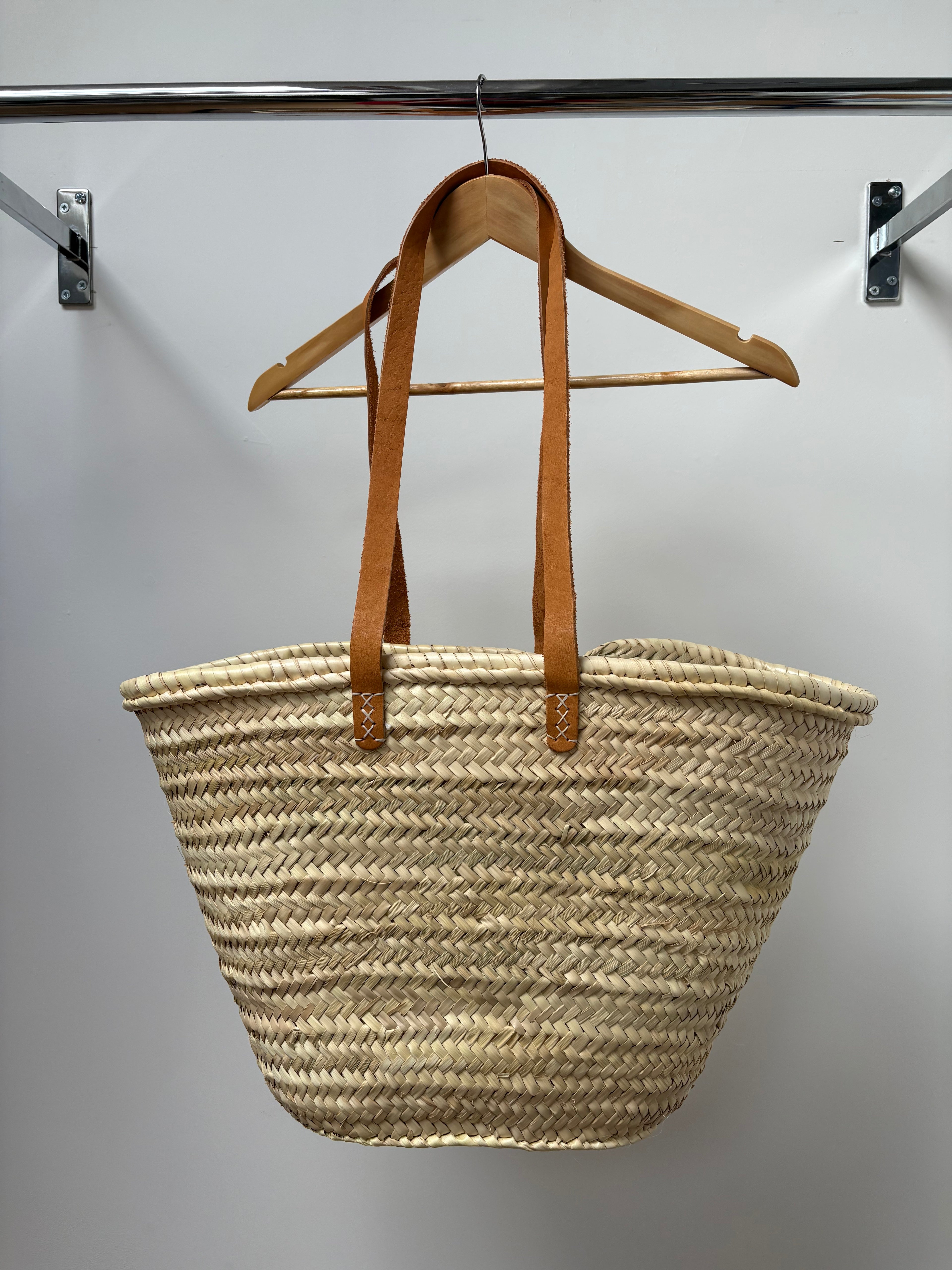 2000s French Market Basket Bag