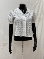 1940s Pure Cotton Broderie Blouse