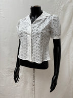 1940s Pure Cotton Broderie Blouse