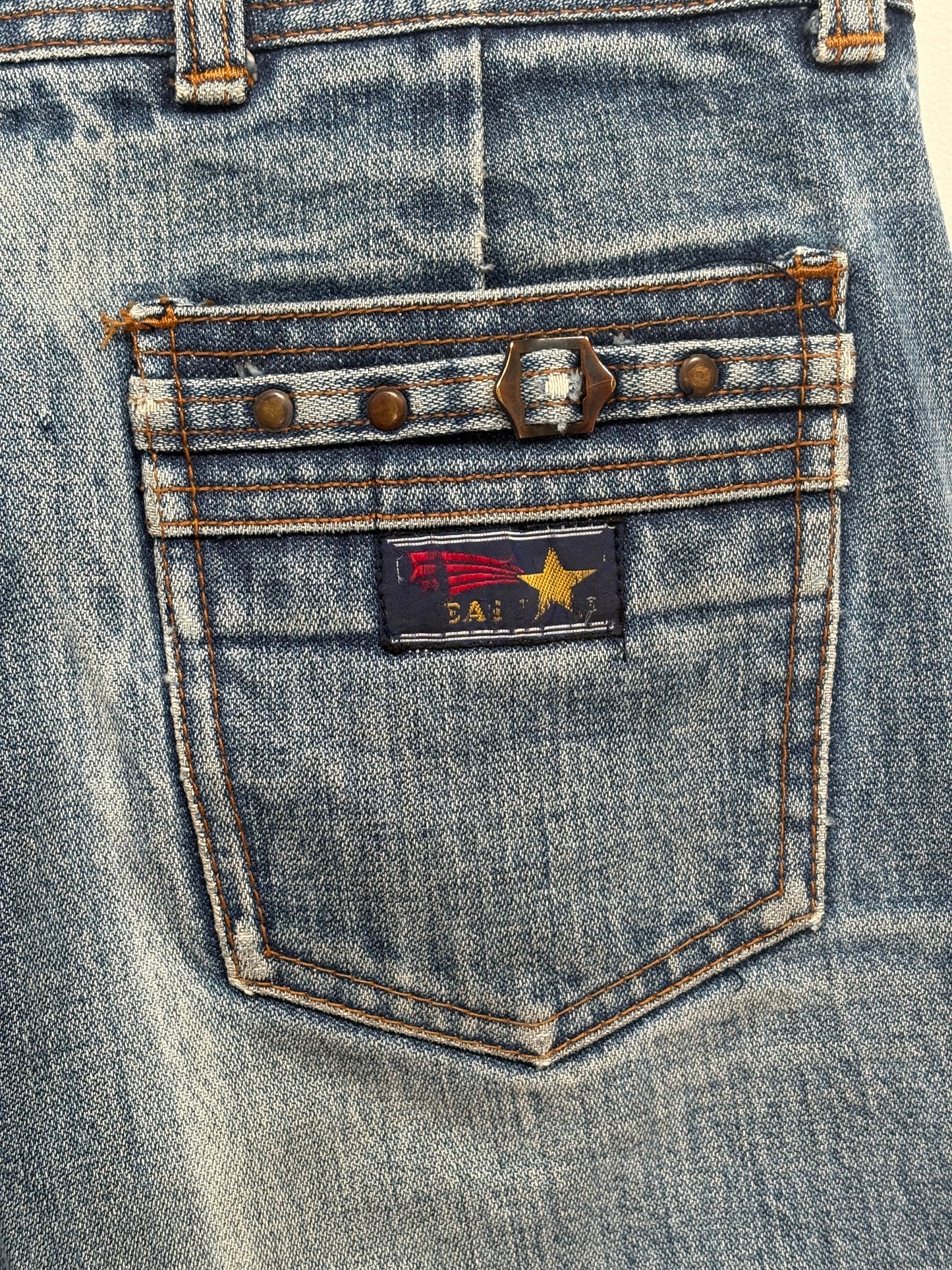 1970s 'Easy' Jeans with Press Crease Legs