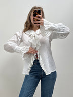 1970s Mexicana Ruffle Blouse