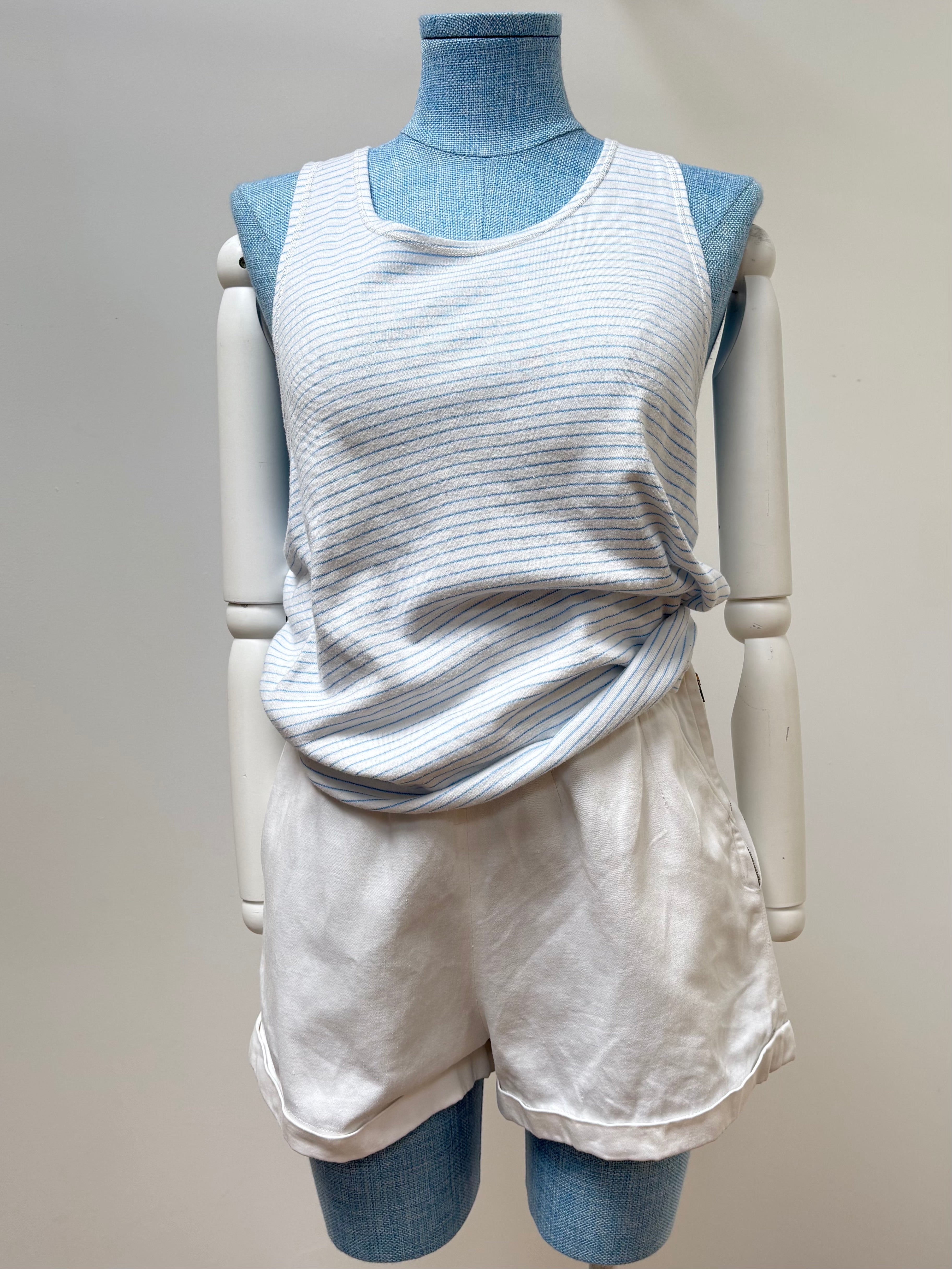 1960s Stripe Cotton Vest