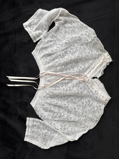 1950s Lace Boudoir Blouse