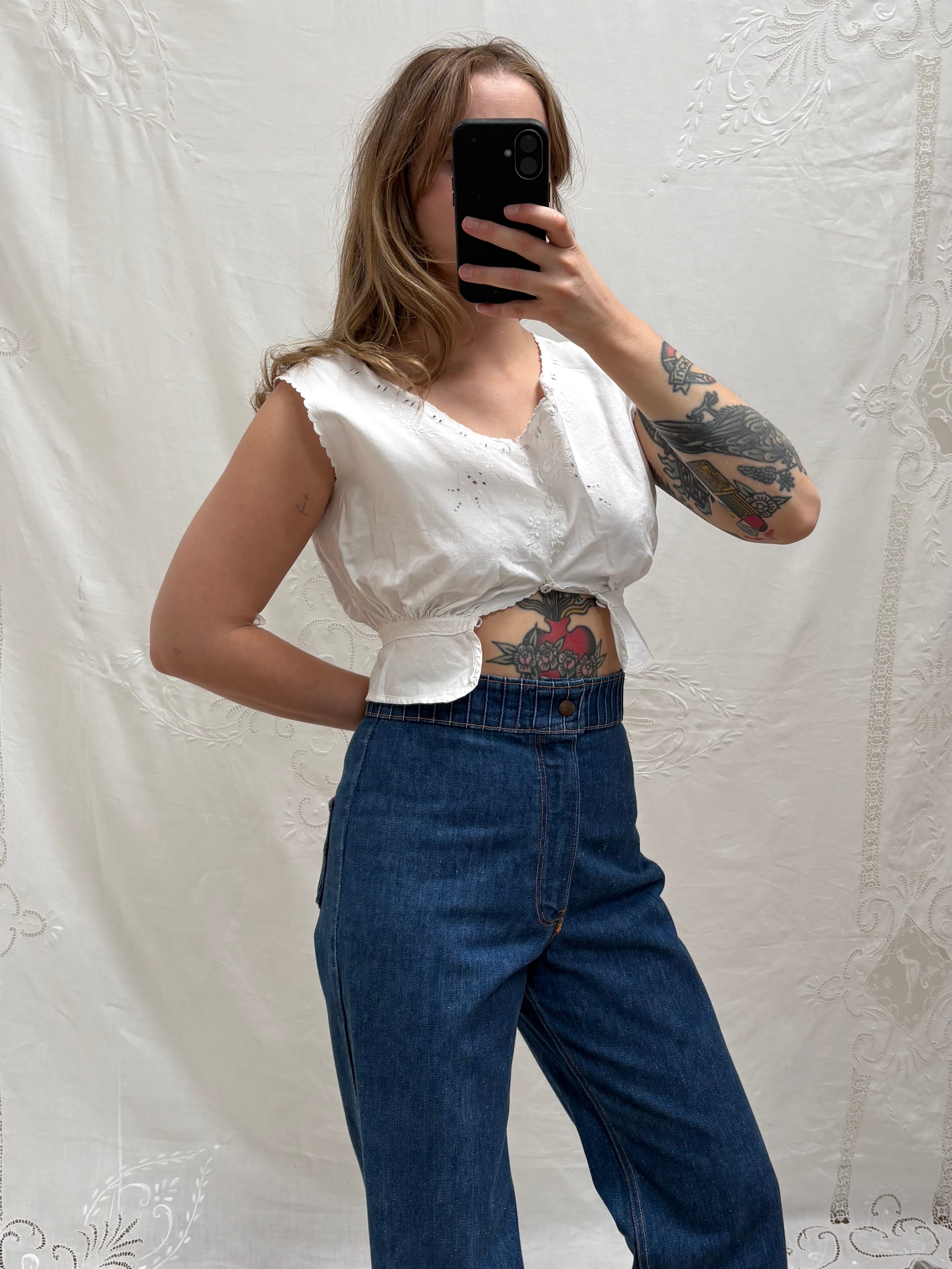 1900s Pure Cotton Corset Cover