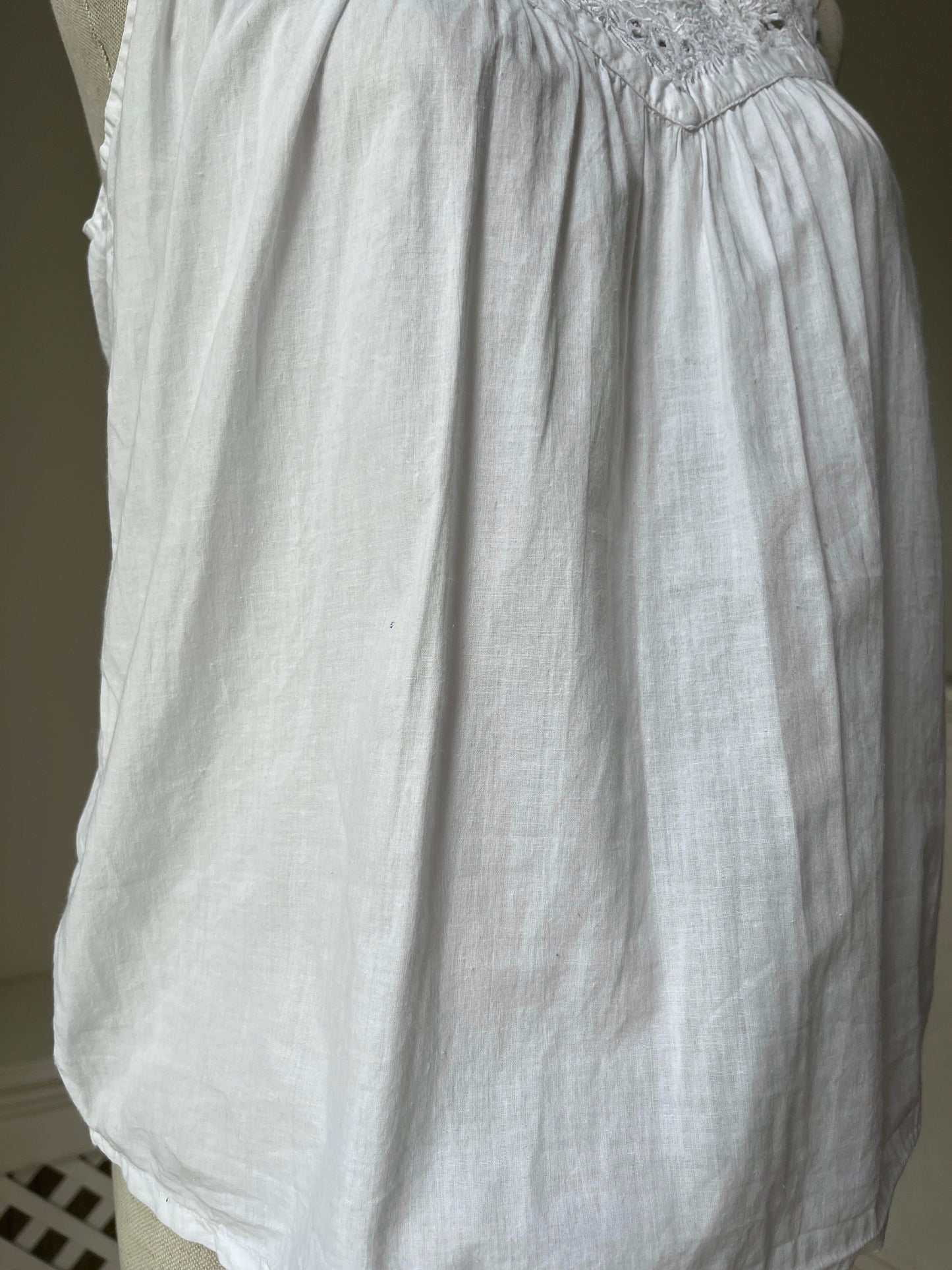1970s 1980s White Cotton Camisole