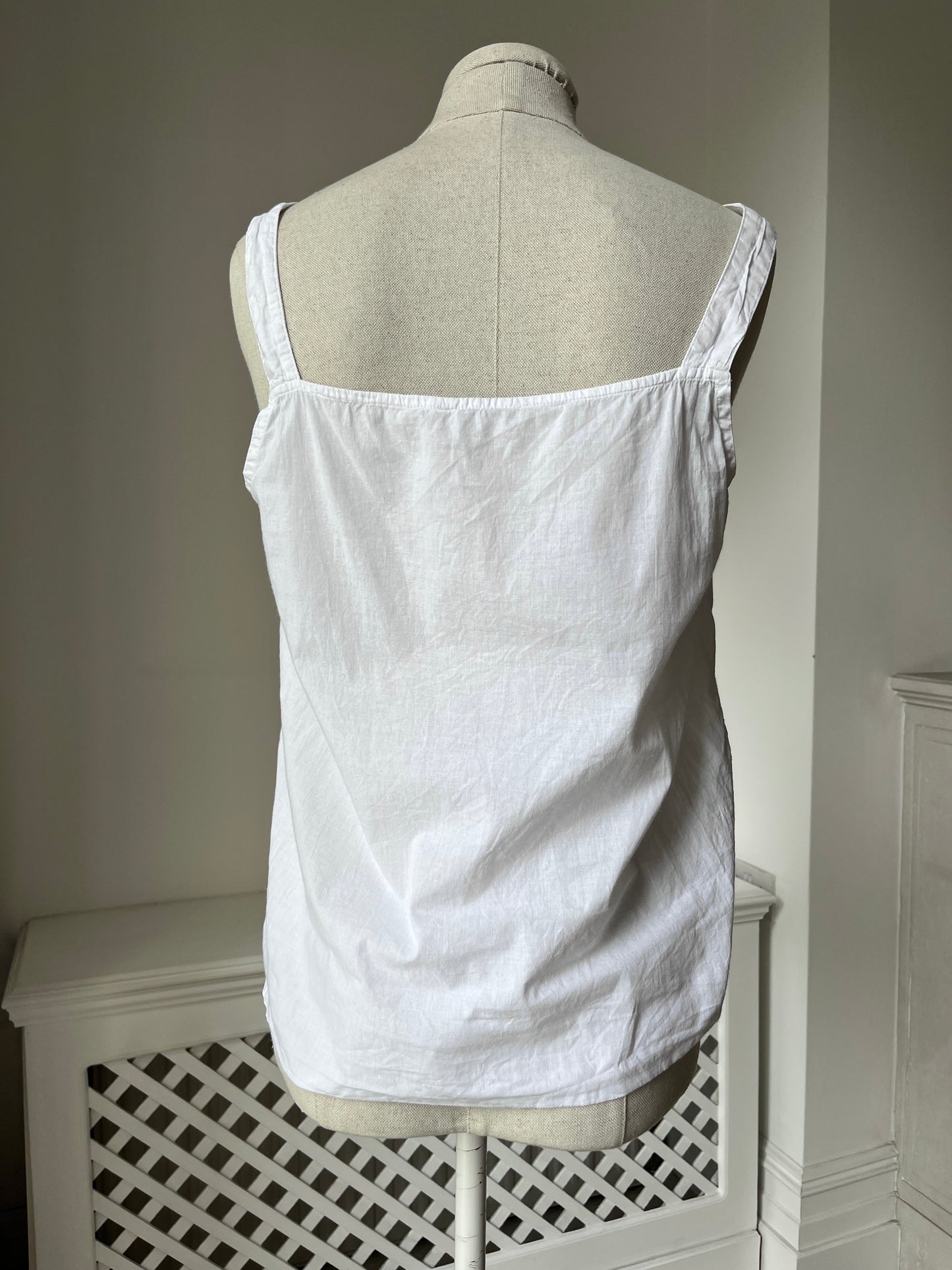 1970s 1980s White Cotton Camisole