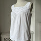 1970s 1980s White Cotton Camisole