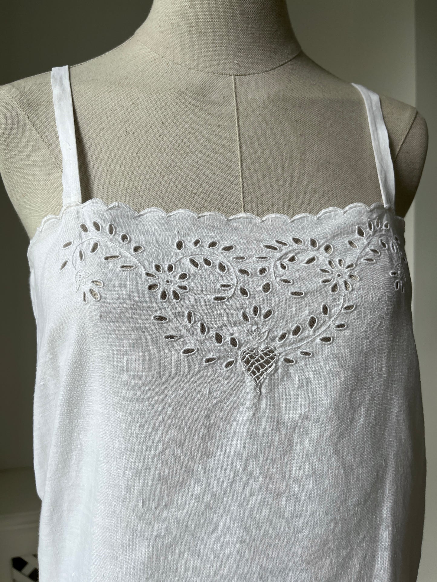 1980s Antique Style White Camisole