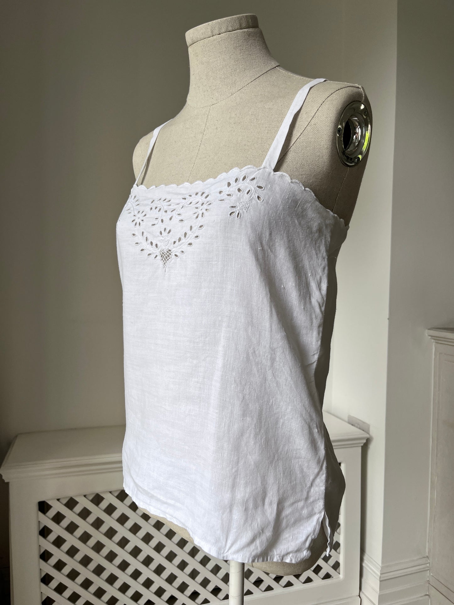 1980s Antique Style White Camisole