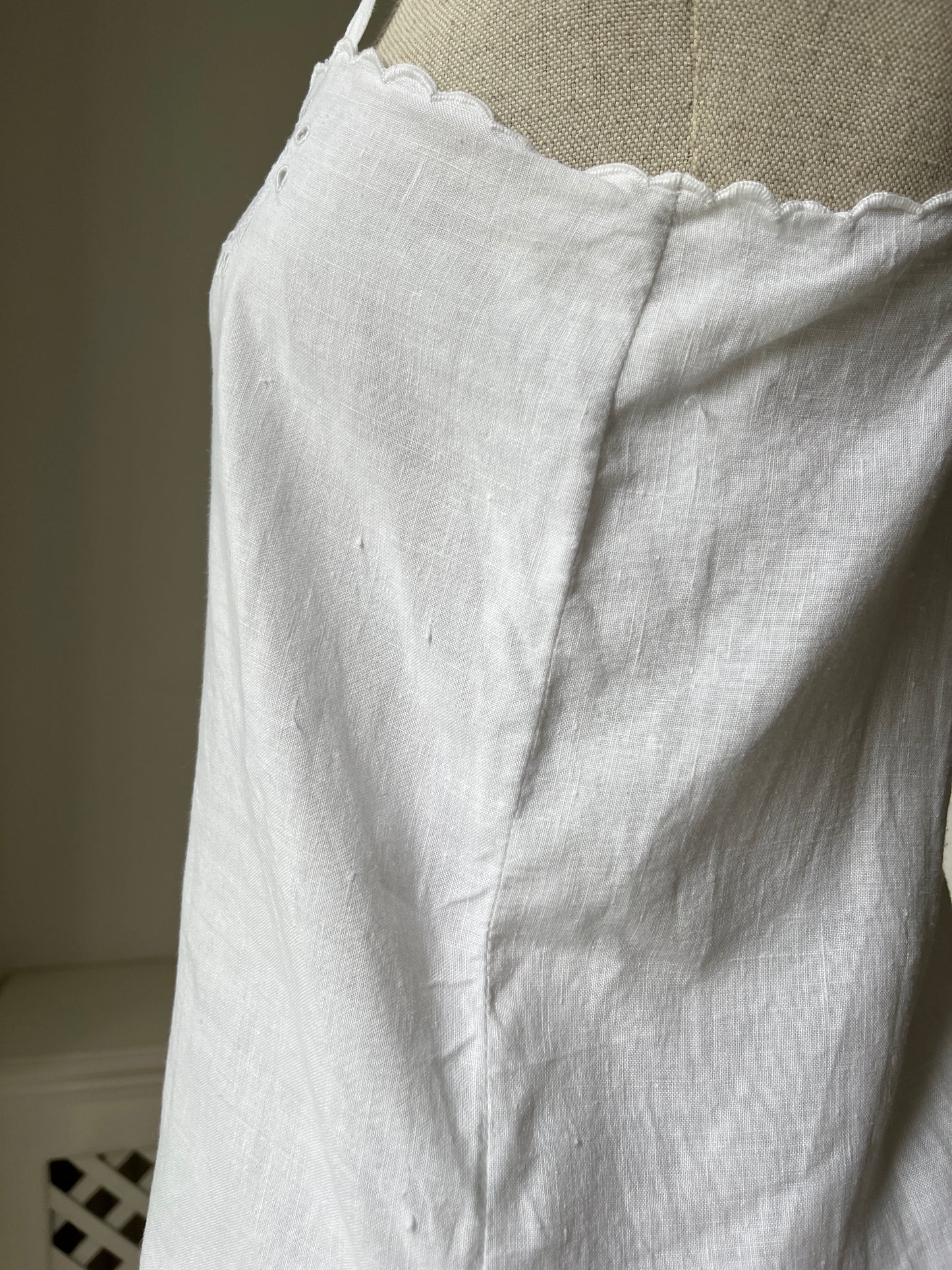 1980s Antique Style White Camisole