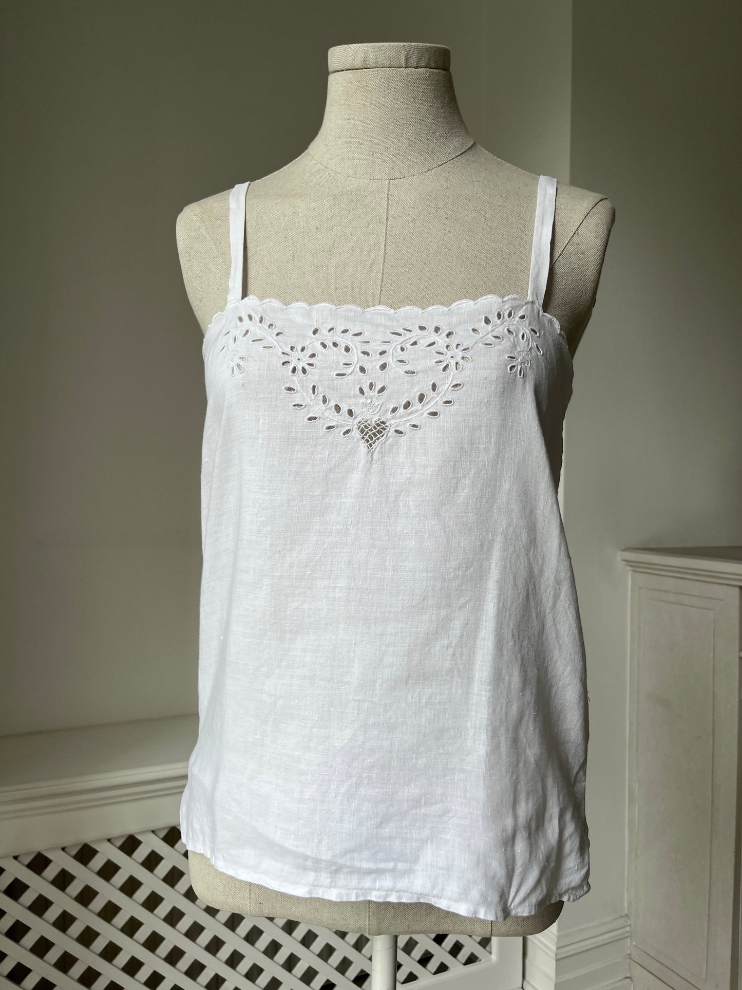 1980s Antique Style White Camisole