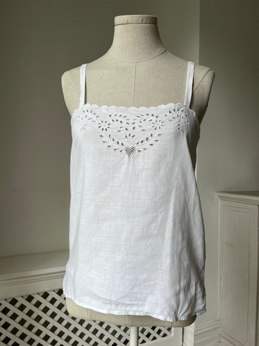 1980s Antique Style White Camisole