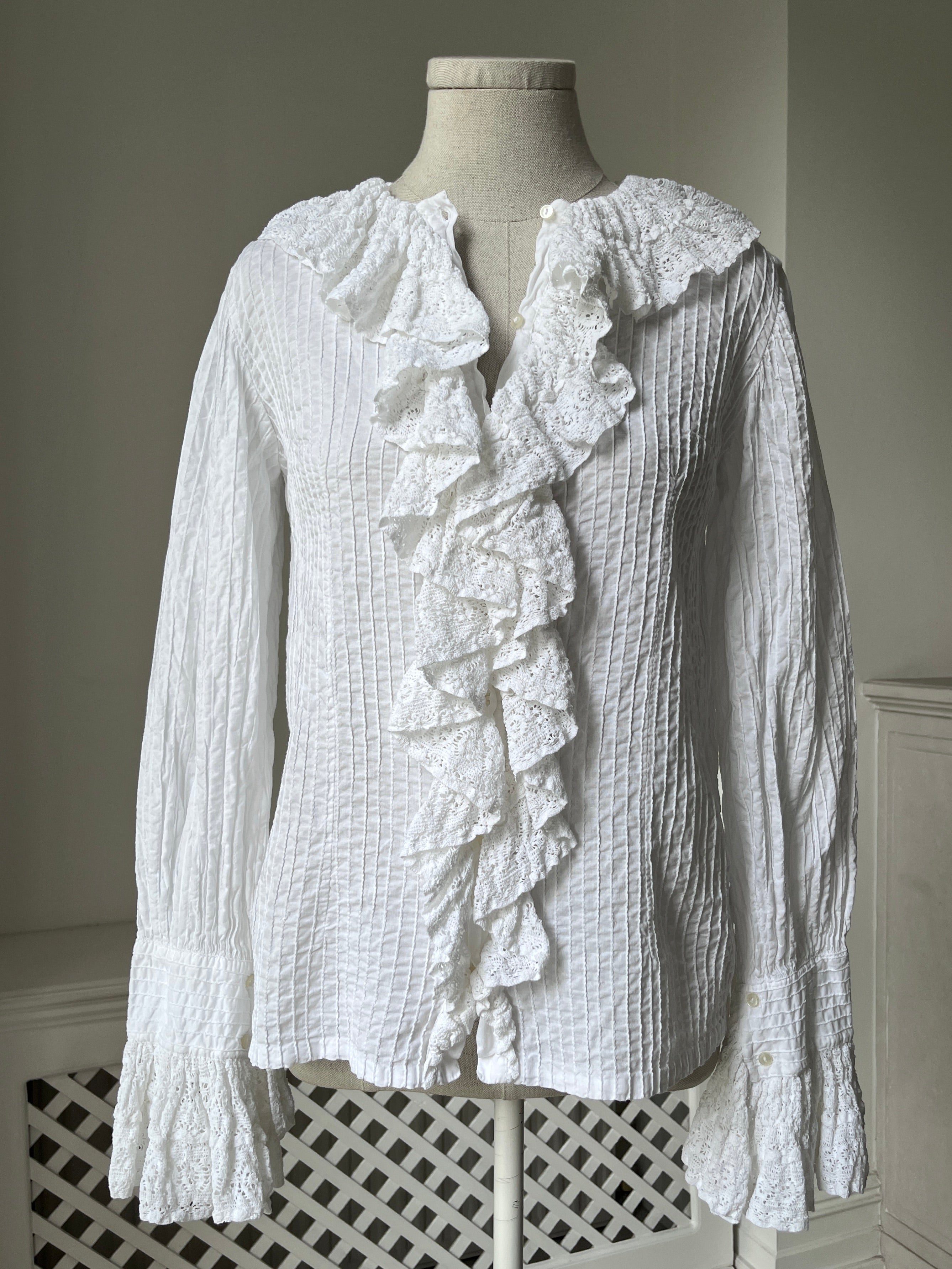 1970s Mexicana Ruffle Blouse
