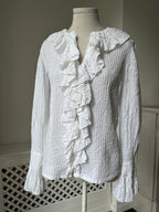 1970s Mexicana Ruffle Blouse