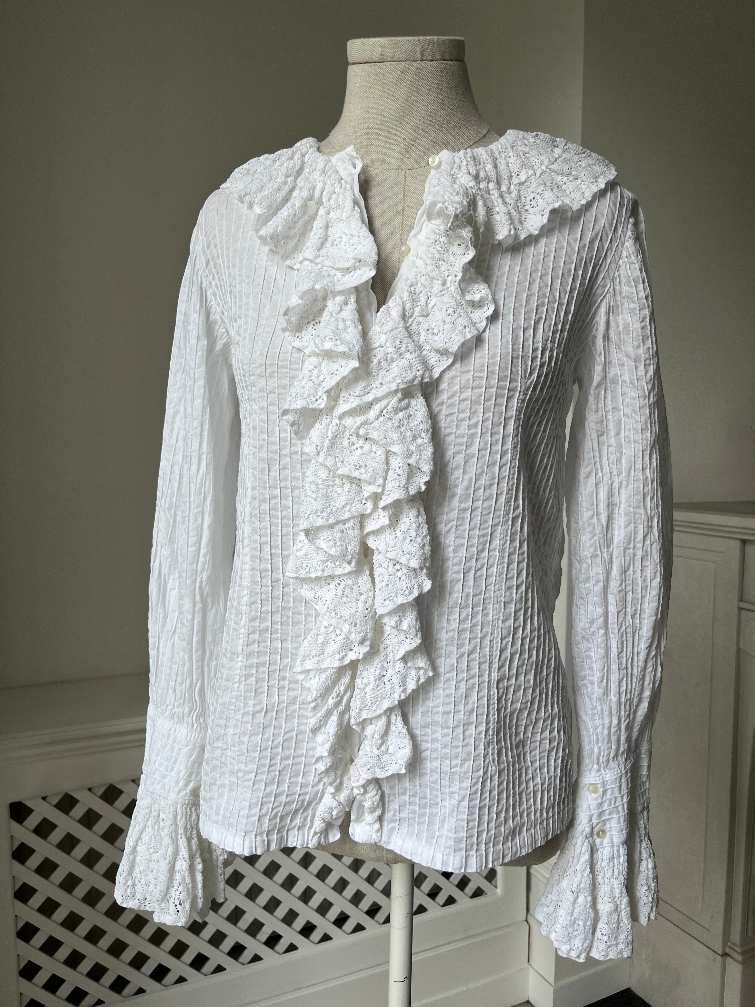 1970s Mexicana Ruffle Blouse