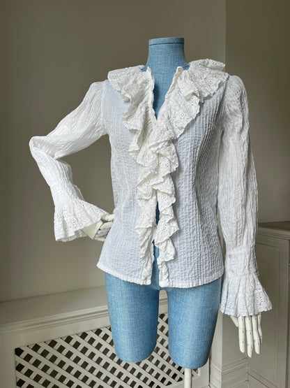 1970s *rare* 'Mexicana' Ruffled Blouse