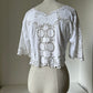 2000s Y2K Crochet and Openwork Open Blouse