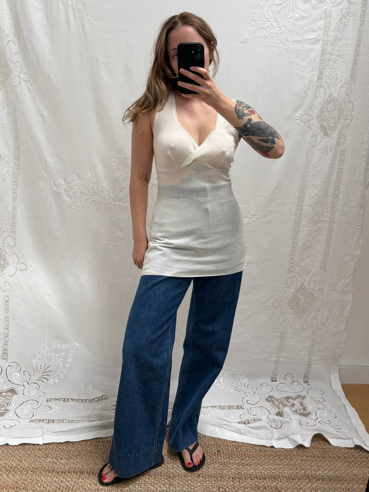 1980s Wool Blend Longline Camisole