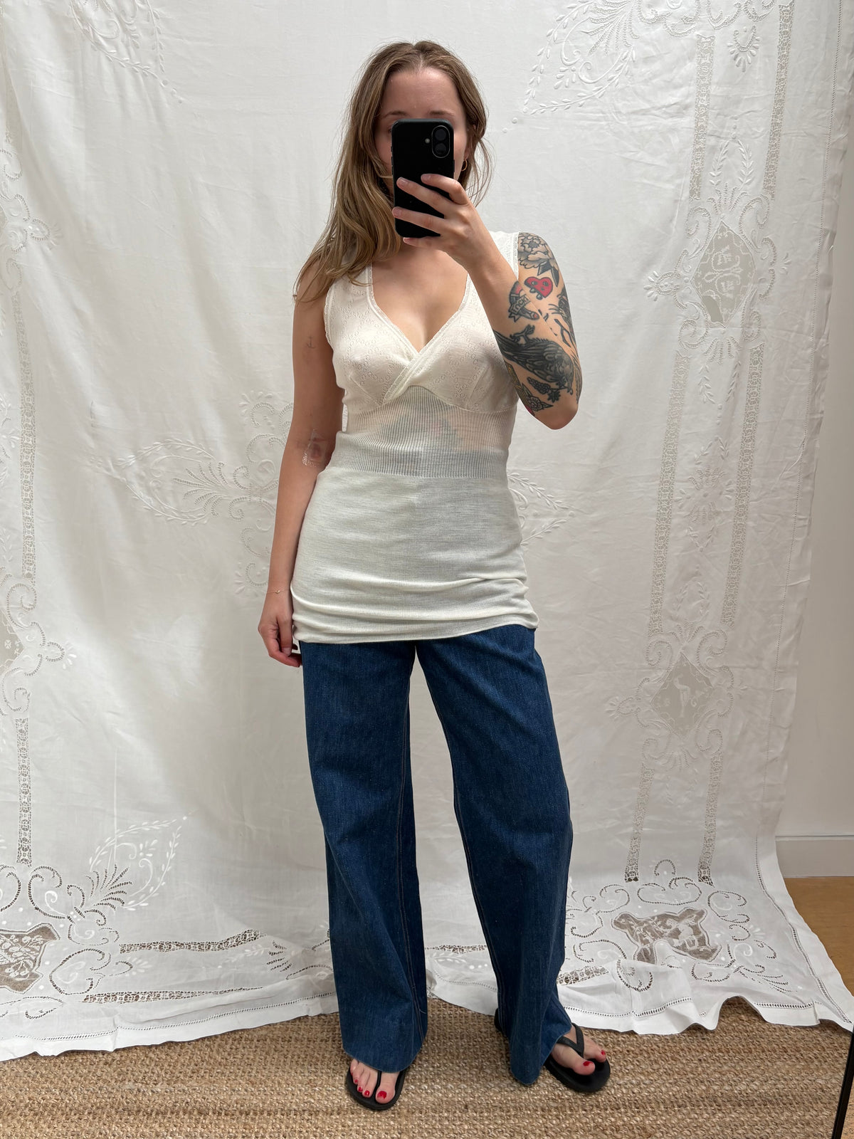 1980s Wool Blend Longline Camisole