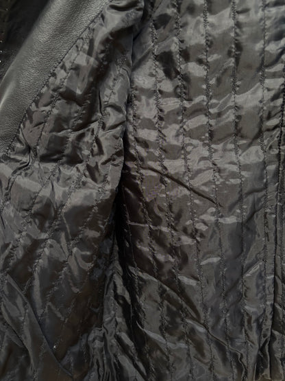 2000s Leather Jacket with Fringe
