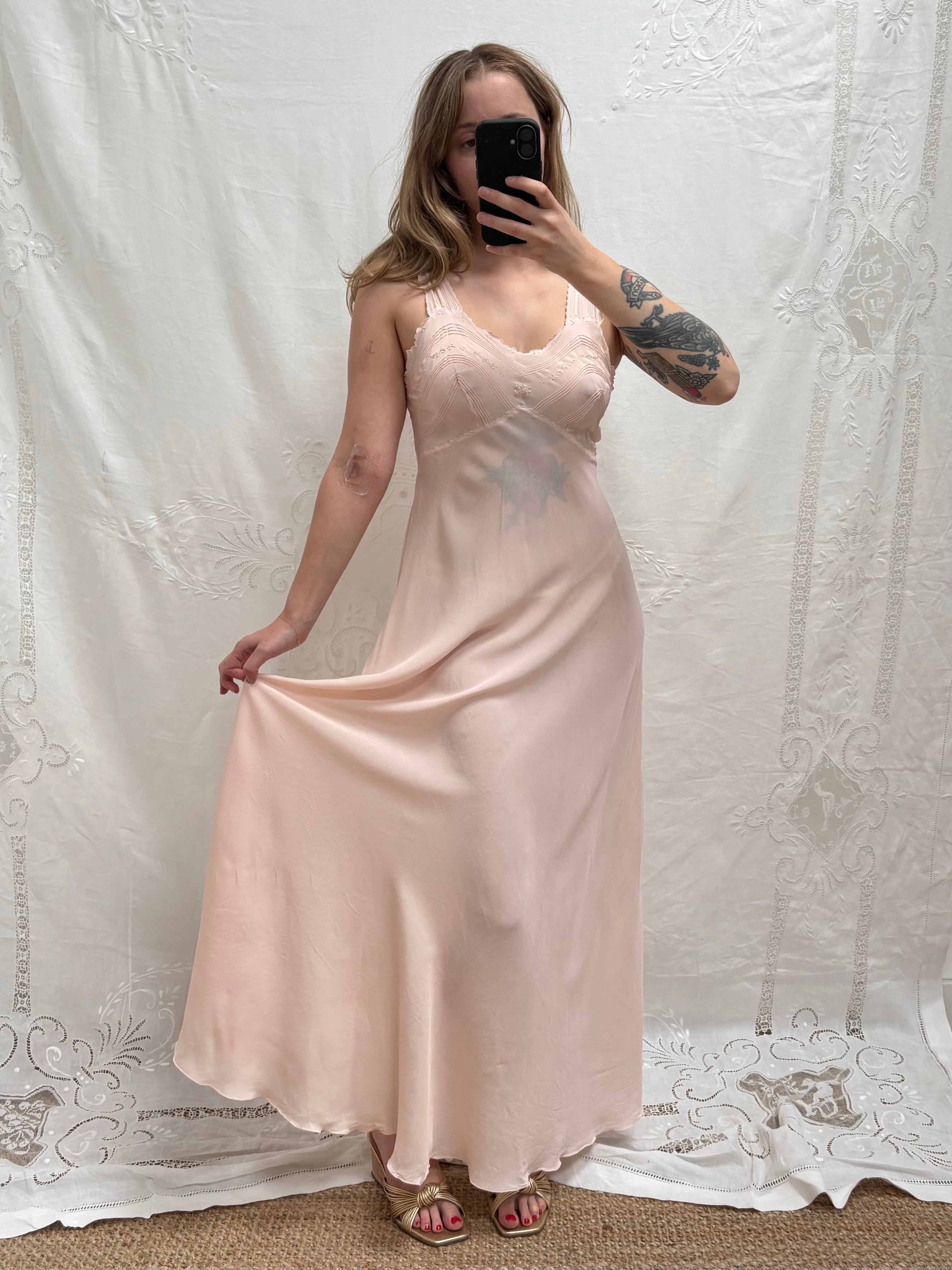 1970s Deadstock Pure Silk Slip Dress