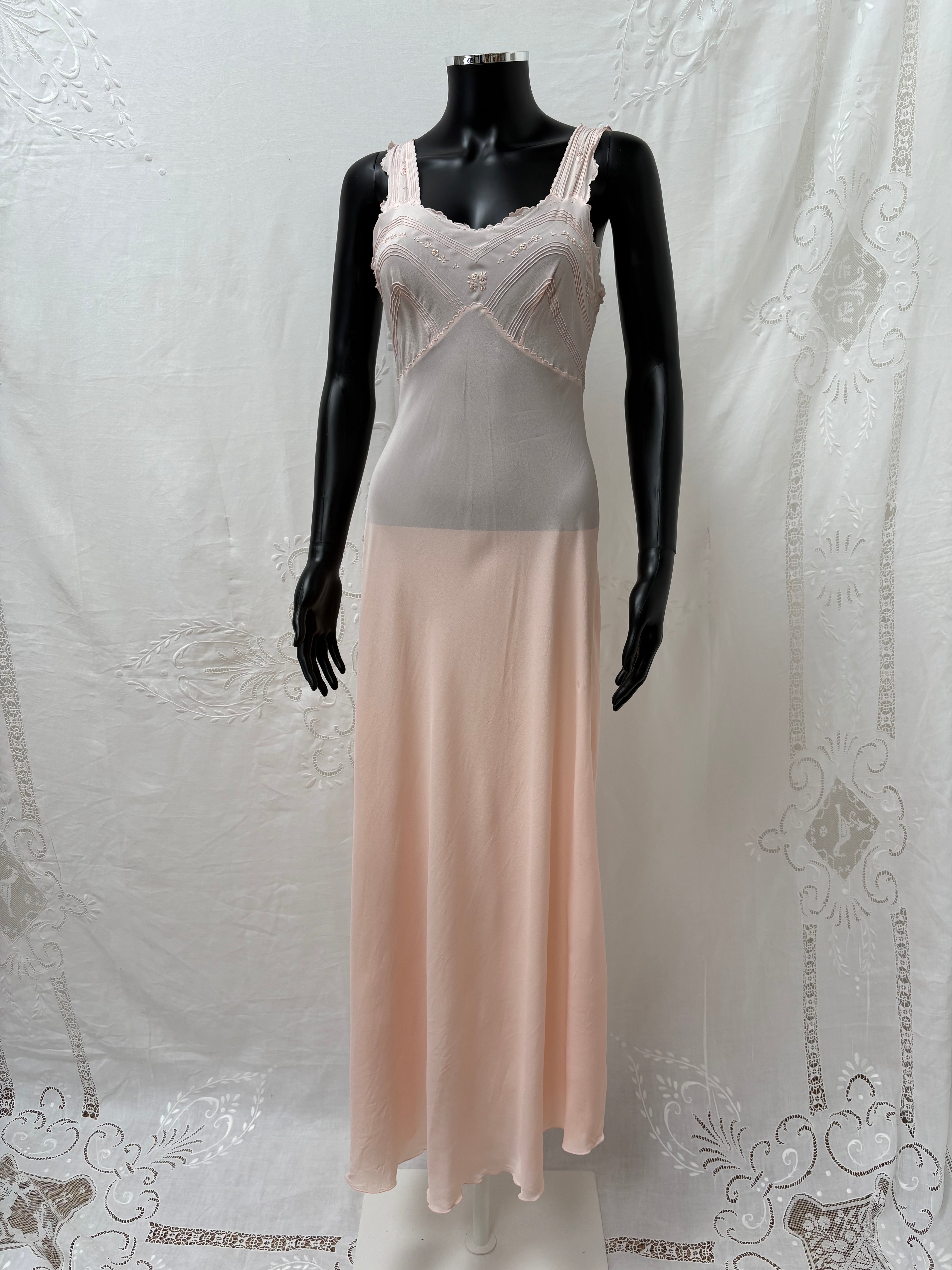 1970s Deadstock Pure Silk Slip Dress
