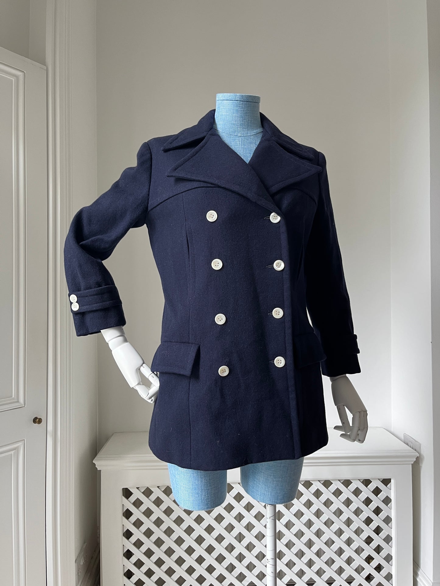 1960s Wool French Made Pea Coat
