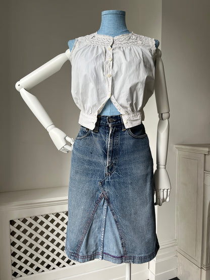 1950s 1960s *rare* Selvedge Big E Levi Jeans turned Skirt