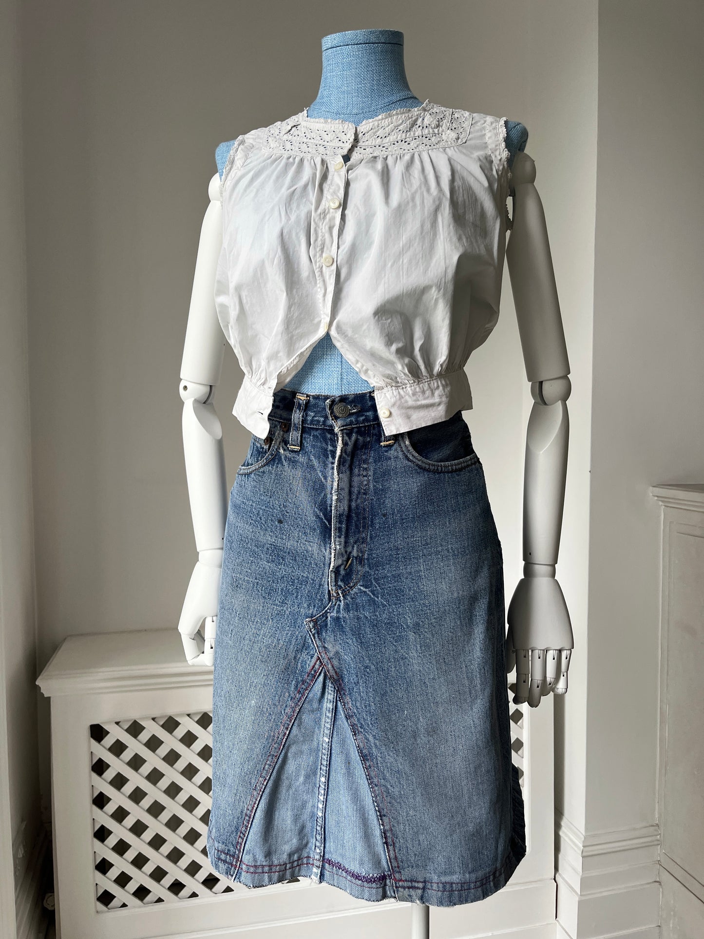 1950s 1960s *rare* Selvedge Big E Levi Jeans turned Skirt