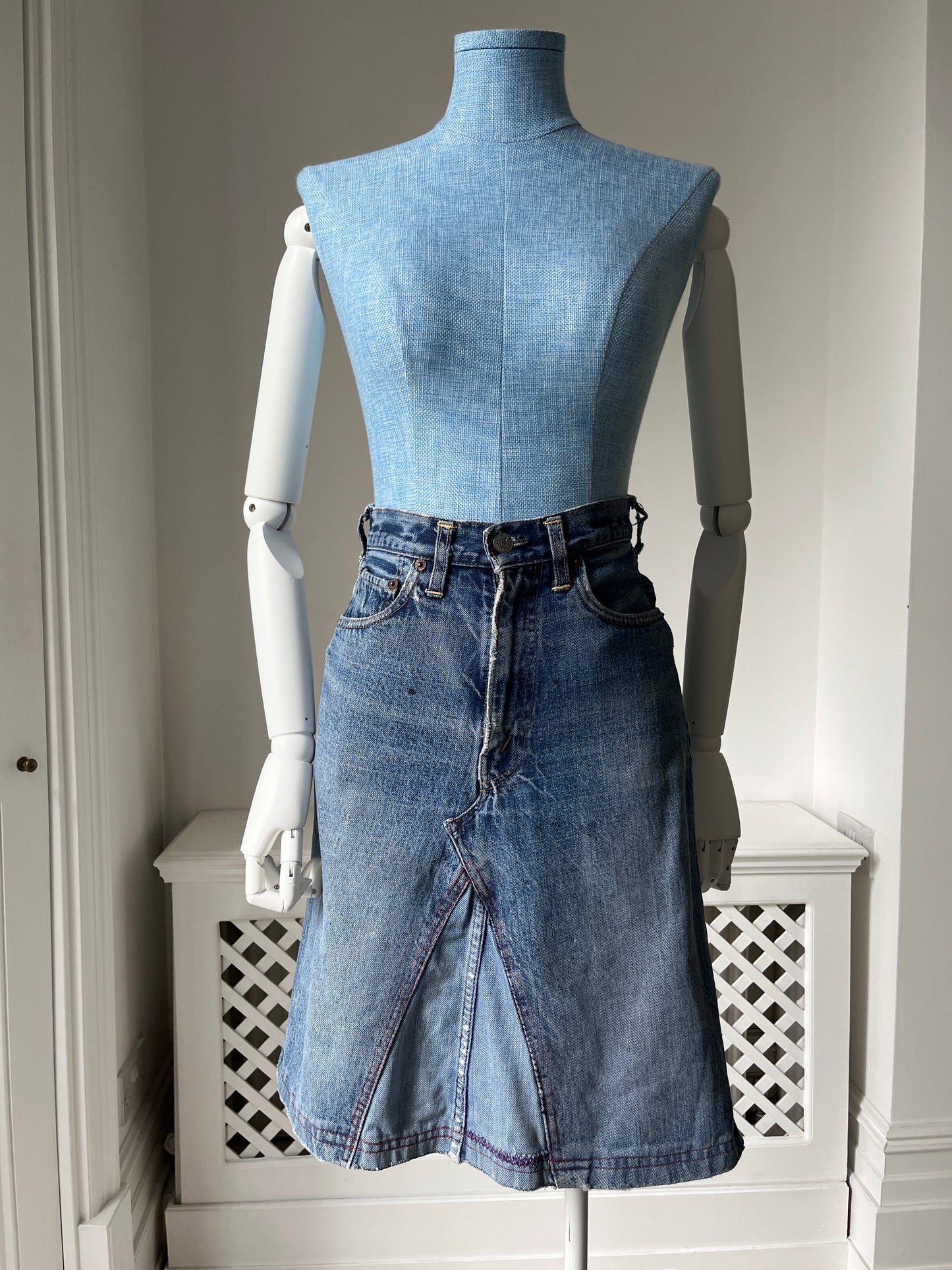 1950s 1960s *rare* Selvedge Big E Levi Jeans turned Skirt