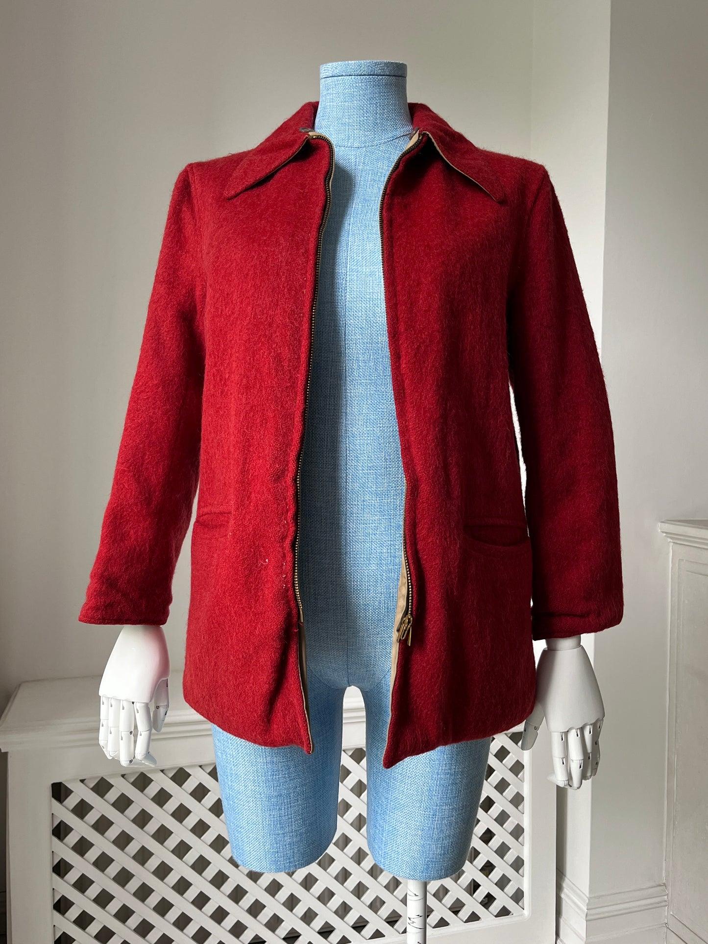 1940s Red Wool Chore Coat